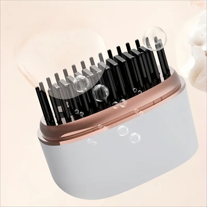 Mini wireless hair straightening comb