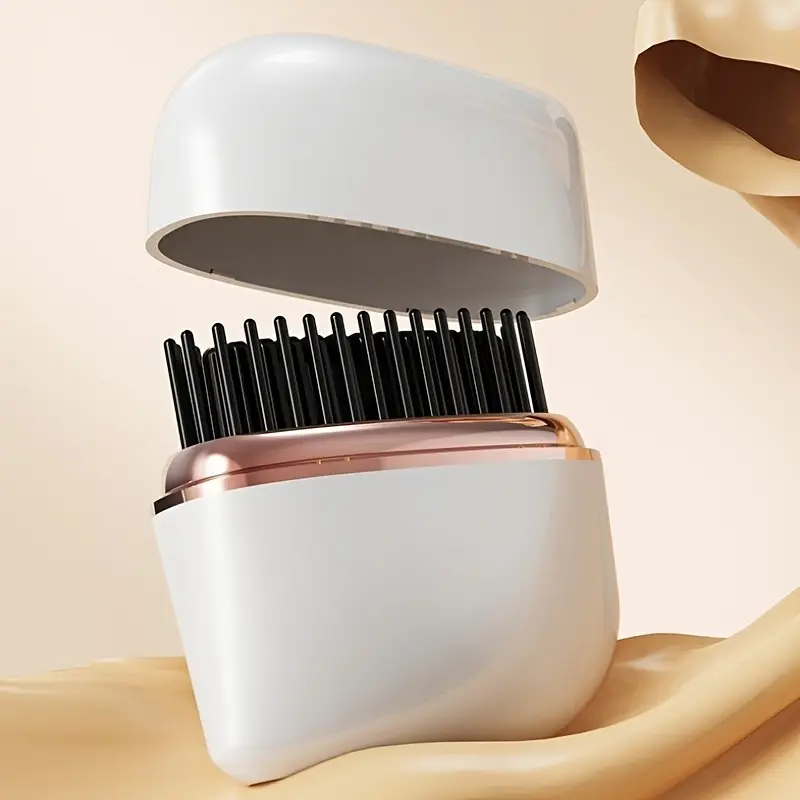 Mini wireless hair straightening comb